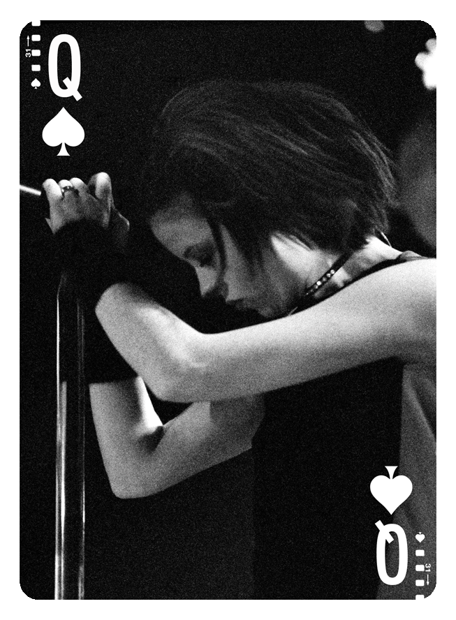 Queen of Spades from Rock Edition Playing Cards